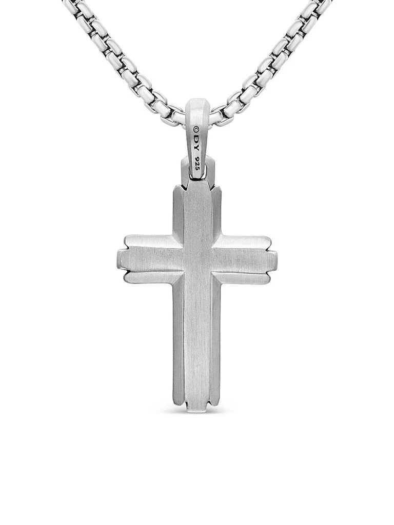 David Yurman Deco Cross Pendant in Sterling Silver 4