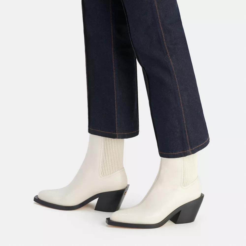 【Coach】Prestyn Leather Boots Coach Prestyn Bootie - Boots - BeyondStyle