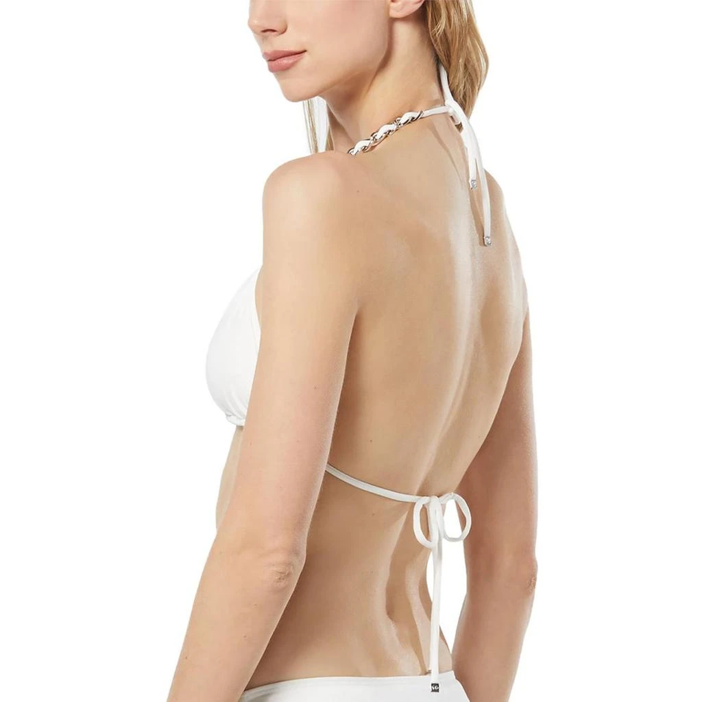 Michael Kors Womens Solid Chain Bikini Swim top 2