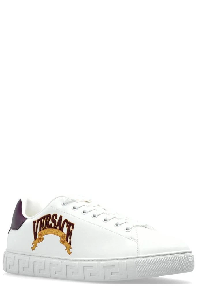Versace Versace Logo Embroidered Lace-Up Sneakers 2