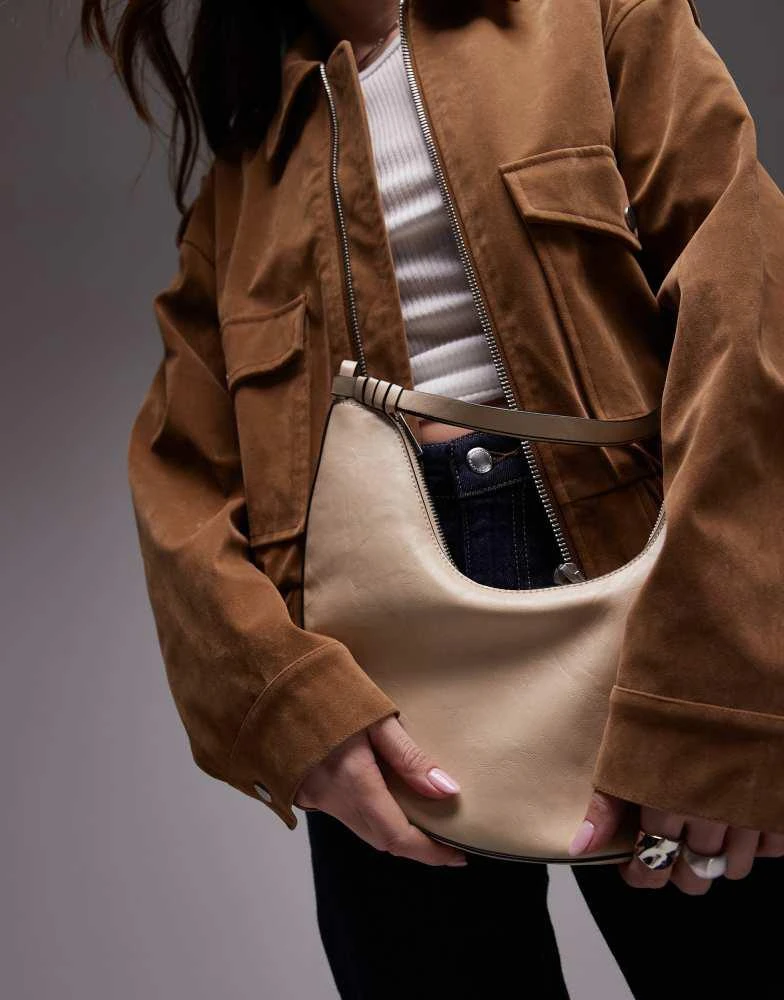 Topshop Topshop Sydney scoop shoulder bag in off white 3