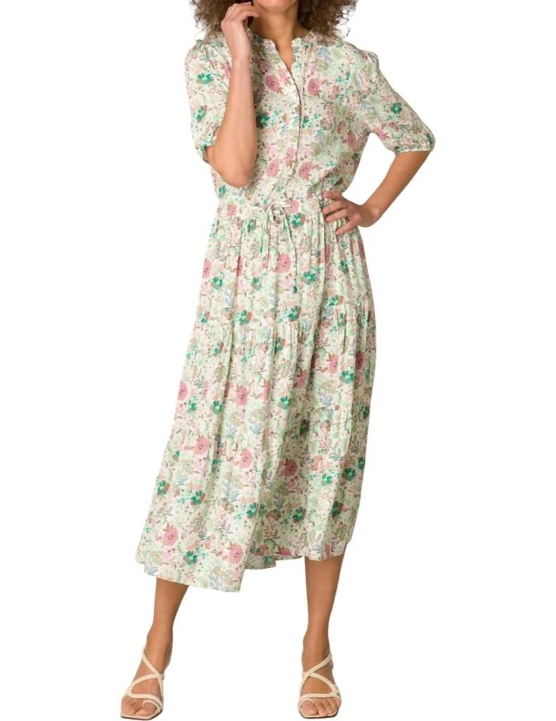 yest Ghayla Maxi Dress In Bright Green/multi 1