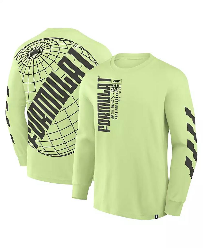 Formula 1 Men's Neon Green Quick Response Long Sleeve T-Shirt