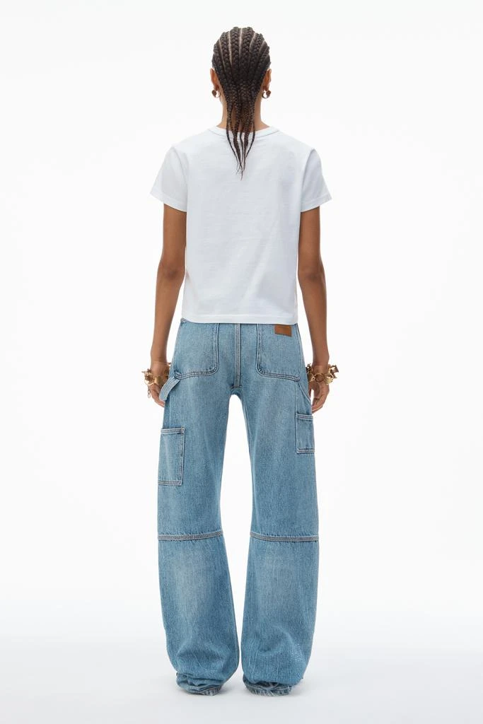 Alexander Wang puff logo shrunken tee in cotton jersey 4