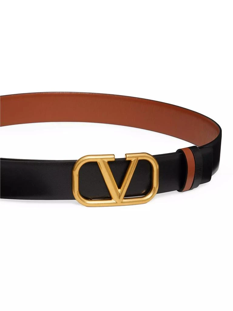Valentino Reversible VLogo Signature Belt in Glossy Calfskin 30MM 4