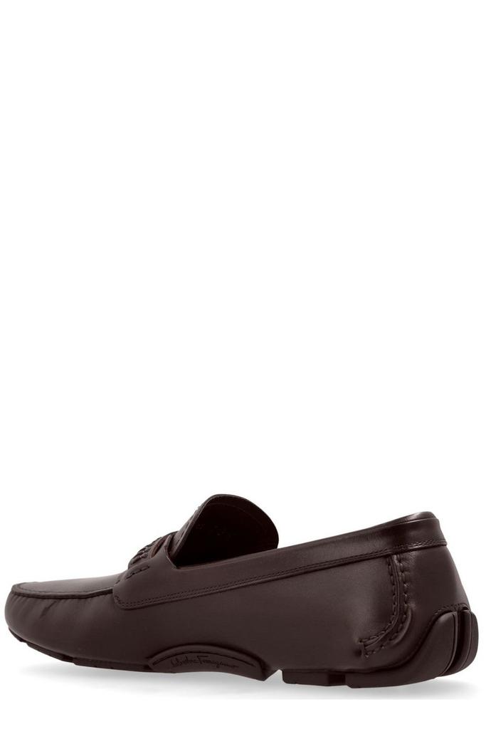 Shop Ferragamo Logo-Engraved Slip-On Loafers on Sale at