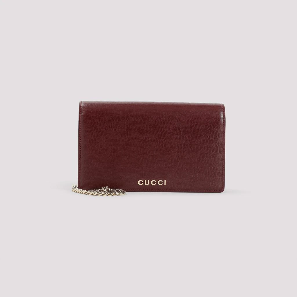Gucci LEATHER CHAIN WALLET 2