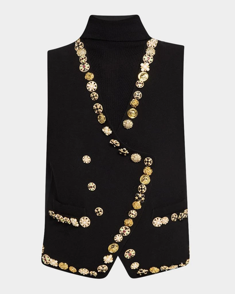 Libertine Novelty Button Luxe Double-Breasted Waistcoat 1