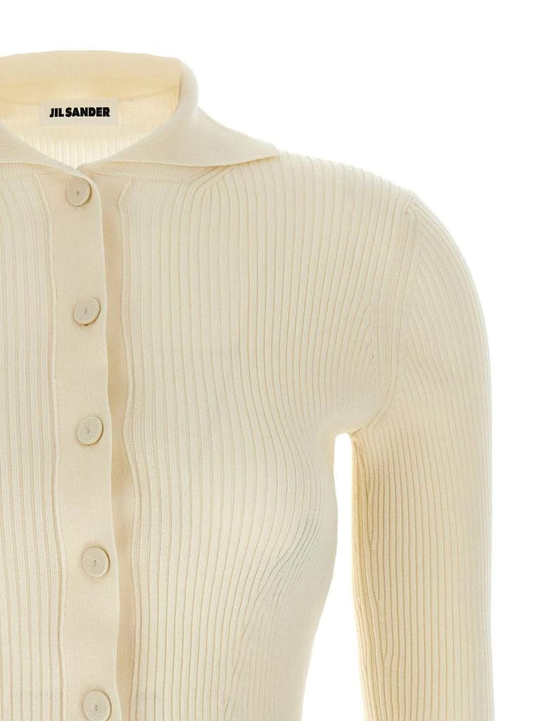 Jil Sander Jil Sander Ribbed Cropped Cardigan 3