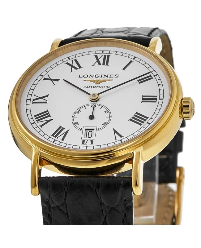 Longines Longines Presence Automatic White Roman Dial Leather Strap Men's Watch L4.805.2.11.2 2