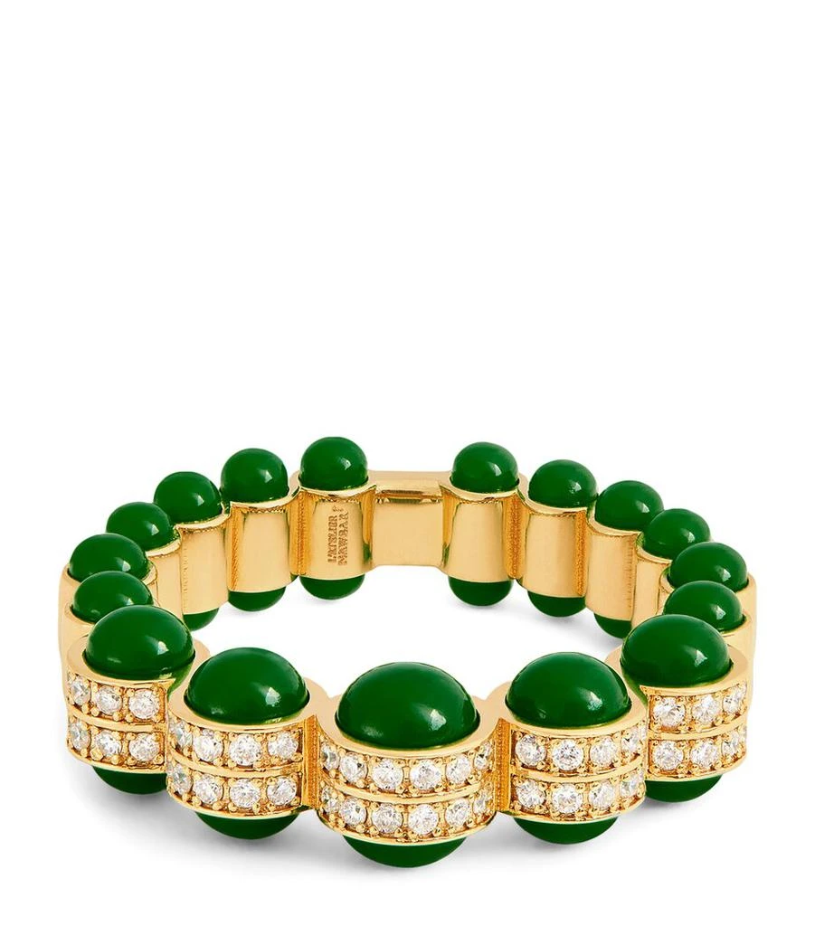 L'ATELIER NAWBAR Yellow Gold, Diamond and Enamel The Chlorine Ring 1
