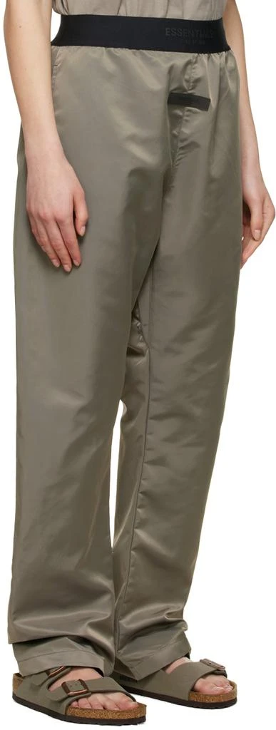 Essentials Taupe Nylon Trousers 2
