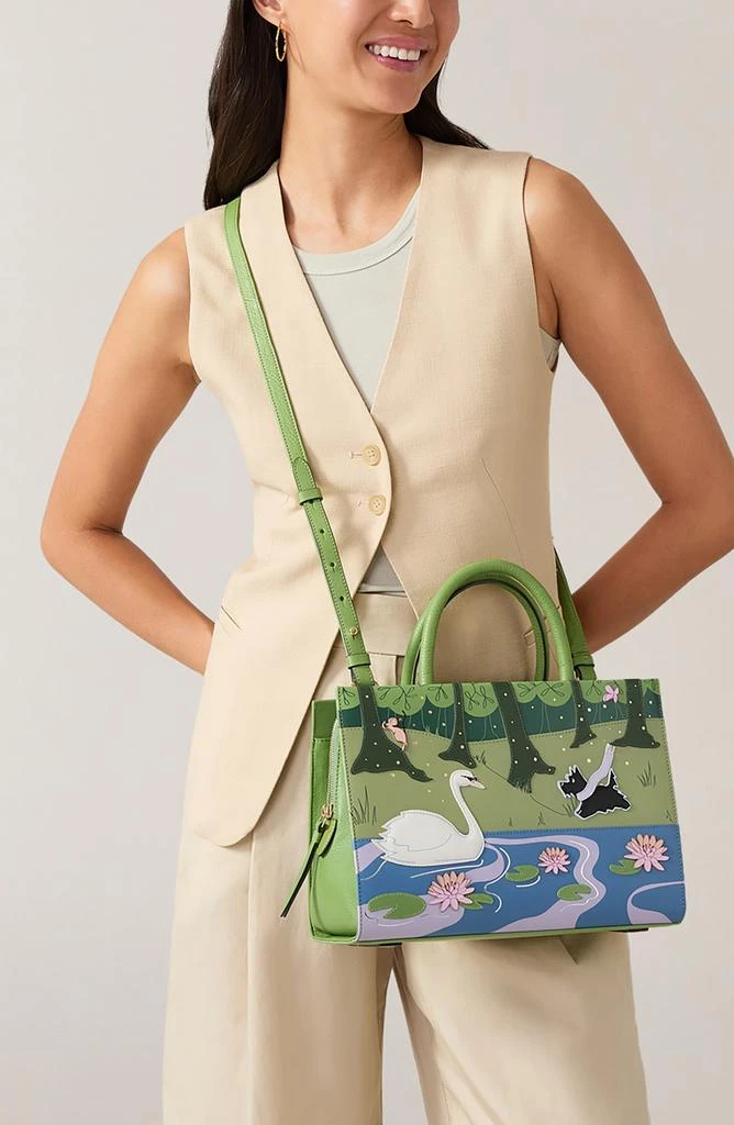 Radley Into The Woods Bonsai Print Leather Tote Bag 2