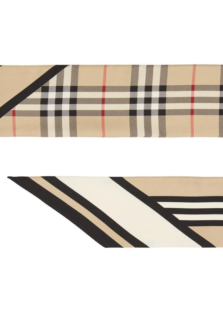 Burberry Montage print silk skinny scarf 2
