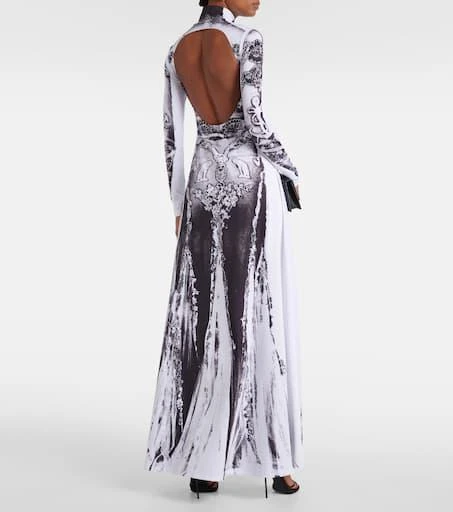 Jean Paul Gaultier Dentelle Trompe l'oeil jersey gown 3