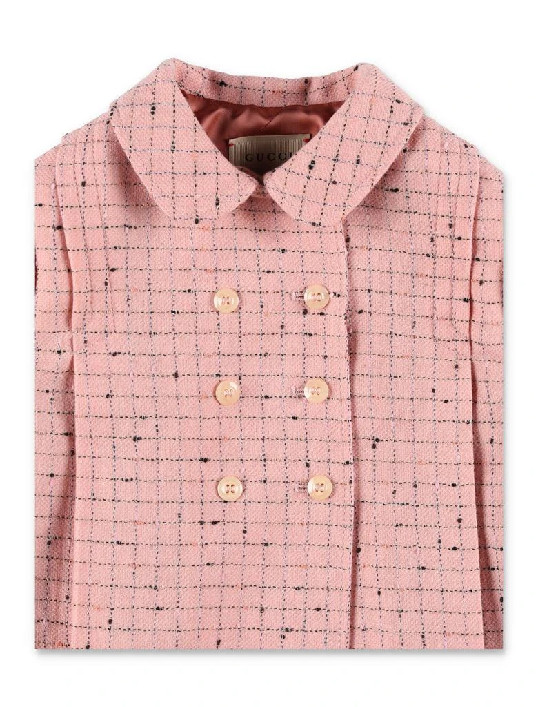 Gucci Gucci Kids Checked Long-Sleeved Coat 3