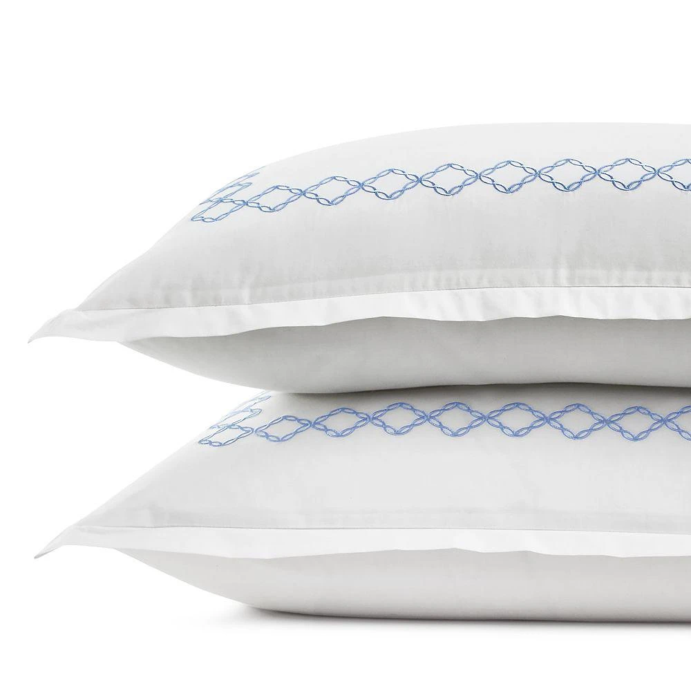 sky Embroidered Percale Duvet Cover and Shams Set - Exclusive 3