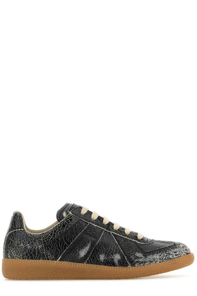 スニーカー MAISON MARGIELA YELLOW/BLACK VINTAGE LOW TOP SNEAKER REPLICA Maison Margiela Replica (Black Vintage/Yellow Vintage) – CNCPTS