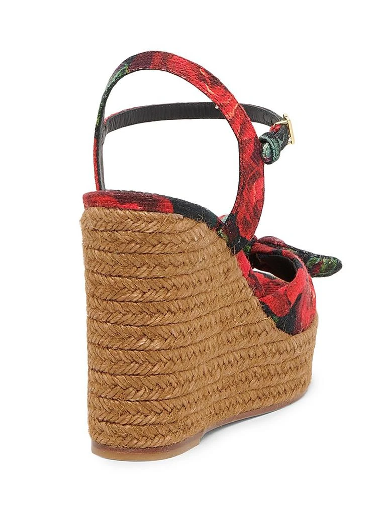 Dolce 
Gabbana Floral Espadrille Wedge Sandals 3