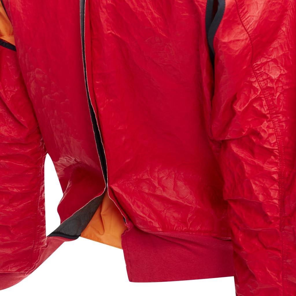 Unravel Project Unravelproject leather tyvek nylon lined bomber jacket