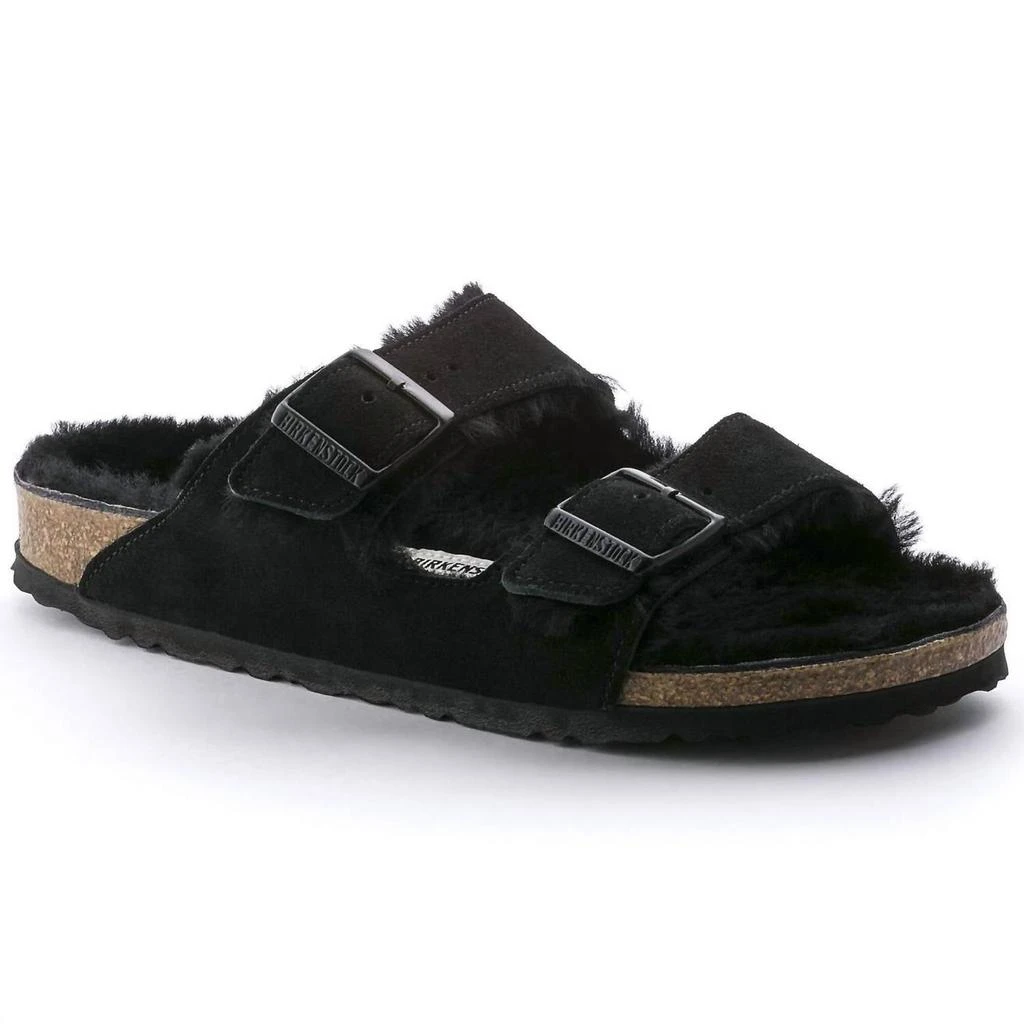Birkenstock Arizona Shearling Sandal In Black 1