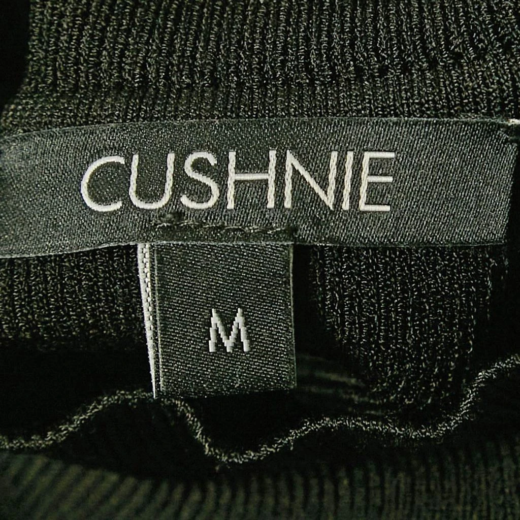 CUSHNIE Cushnie Black Rib Knit High Neck Bodycon Mini Dress M 4