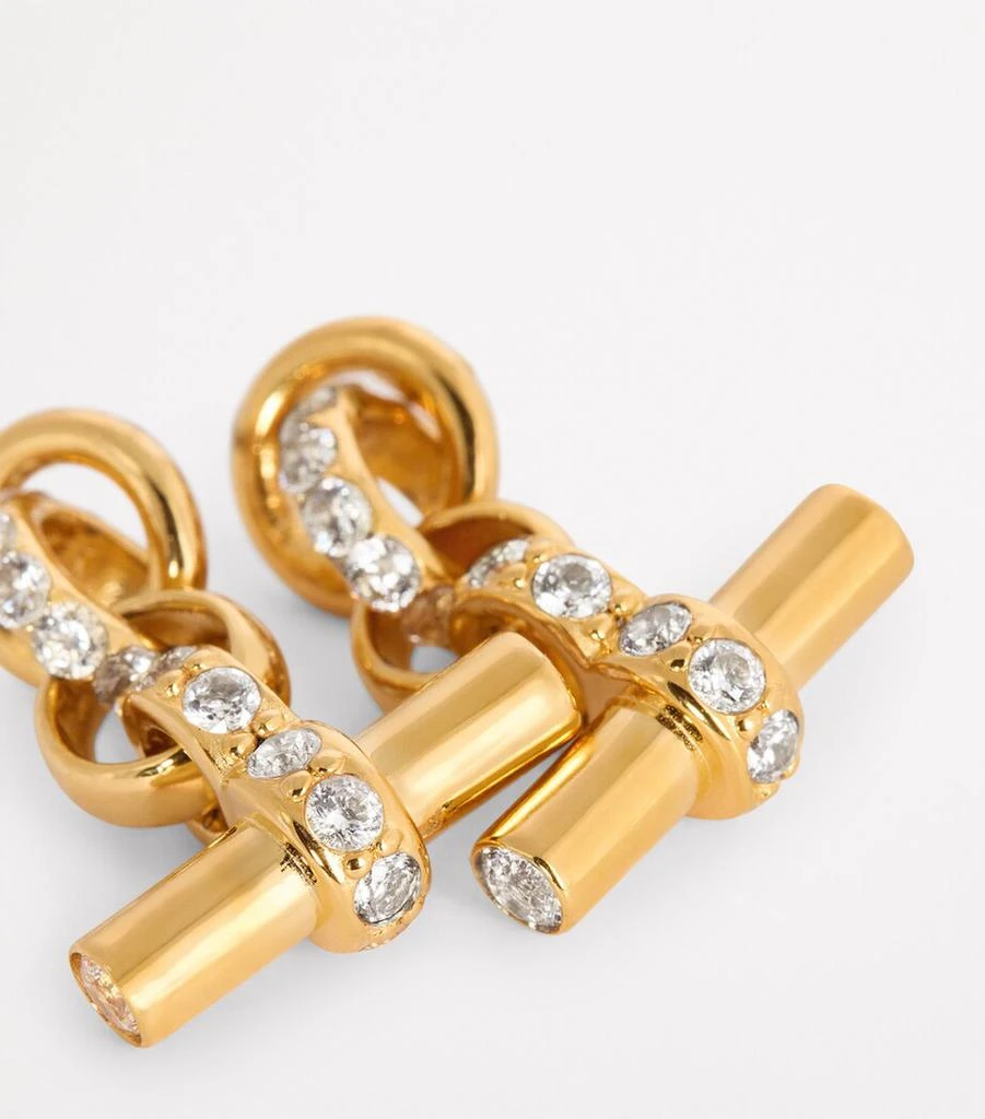 TILLY SVEAAS Gold-Plated Crystal T-Bar Earrings 6