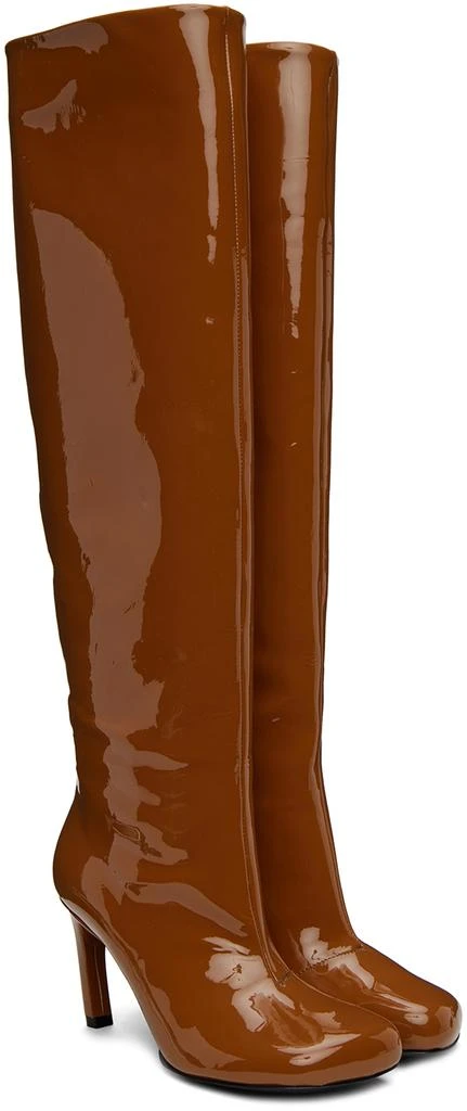 Dries Van Noten Brown Structured Tall Boots 4
