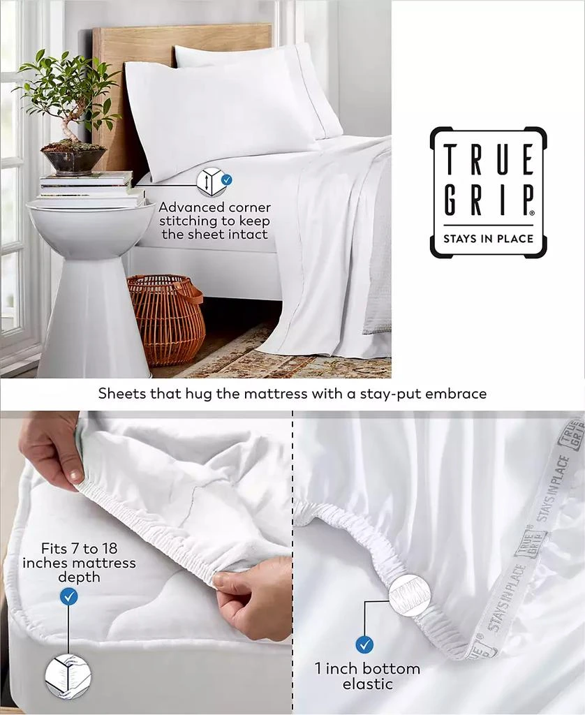 Color Sense 300 Thread Count 100% Cotton Sateen 3-Pc. Sheet Set, Twin 5