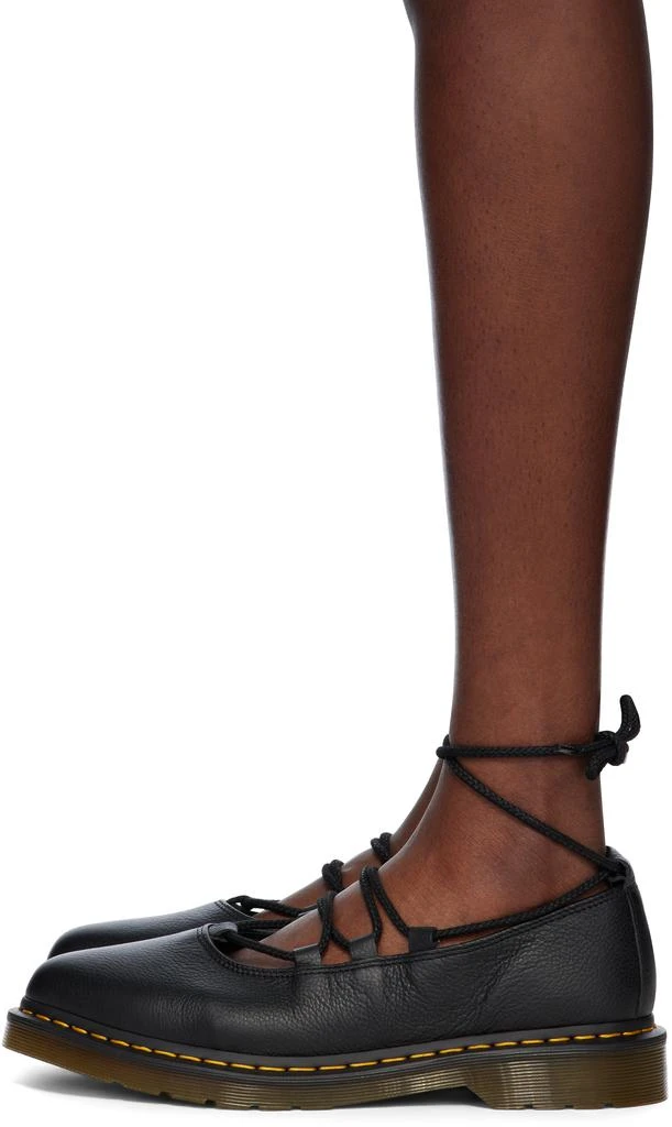 Dr. Martens Black Elphie II Virginia Leather Ballet Loafers 3
