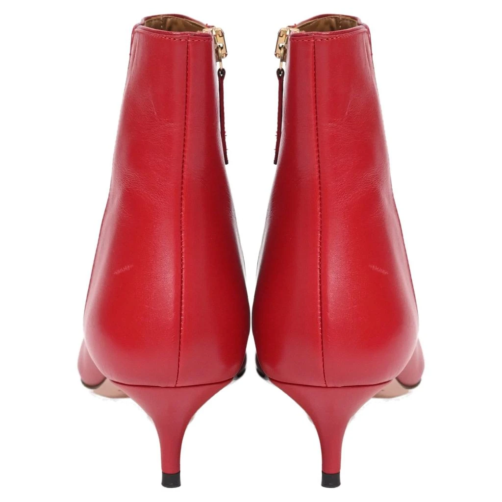 Altuzarra Quant Kitten Heel Ankle Boots in Red Leather 3