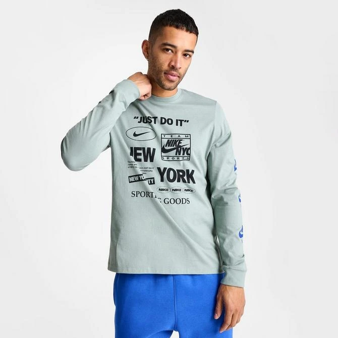 NIKE Men's Nike Sportswear Just Do It NYC Graphic Long-Sleeve T-Shirt 5