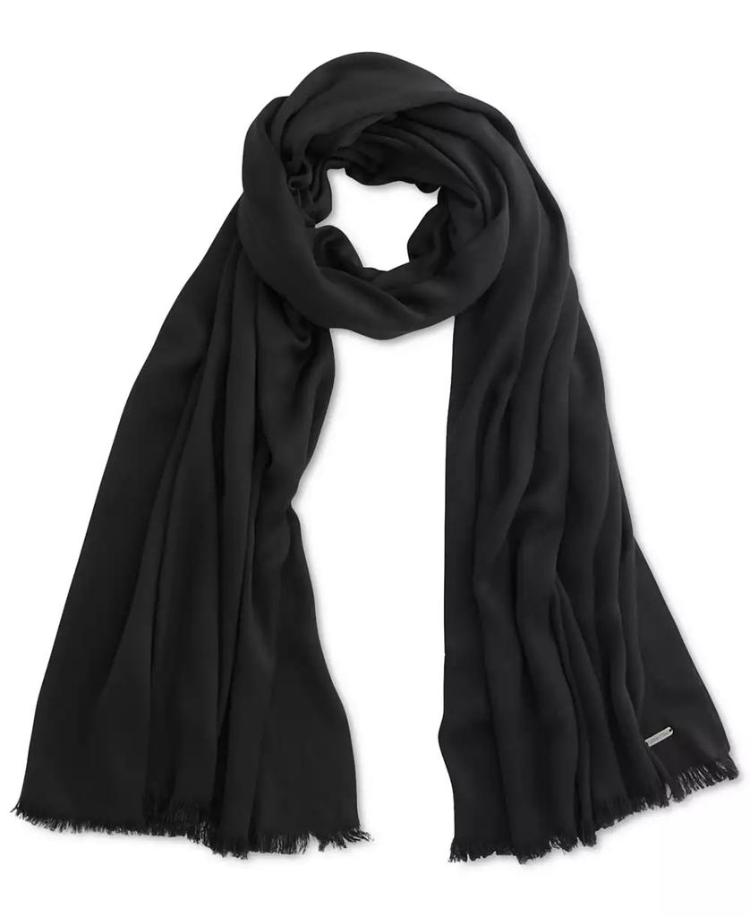 Backstage Calvin Klein Oversized Solid Fringe Trim Pashmina