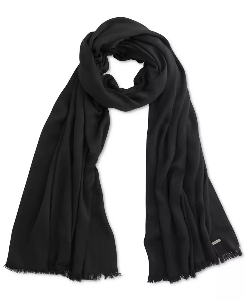 Backstage Oversized Solid Fringe Trim Pashmina 1