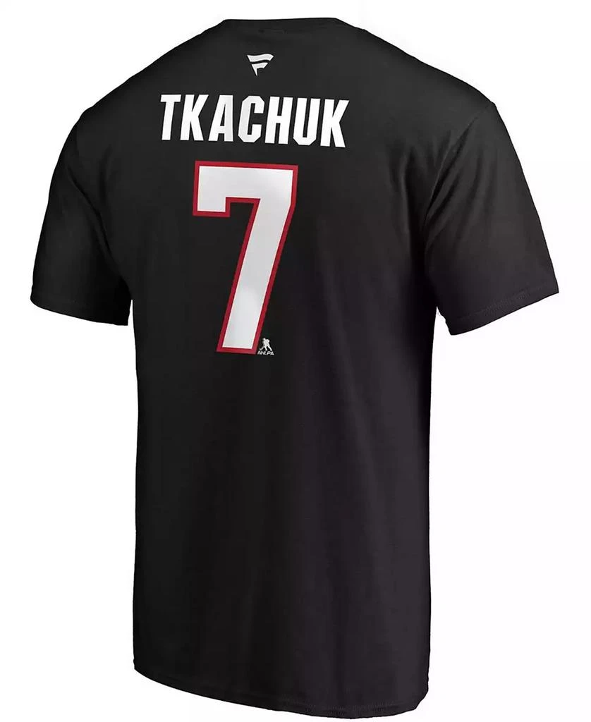Fanatics Men's Brady Tkachuk Black Ottawa Senators Authentic Stack Name and Number T-shirt 3