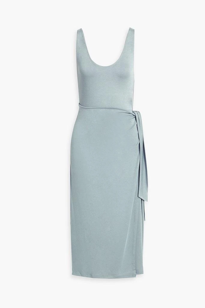 Vince Wrap-effect jersey midi dress 1