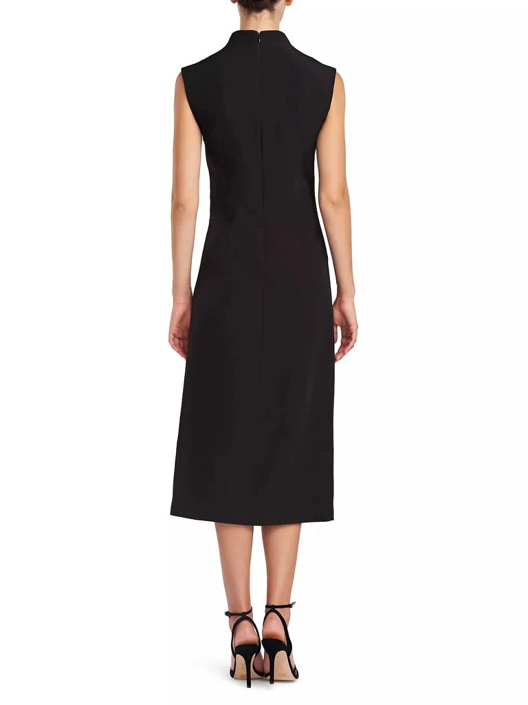 Halston Jacklyn Cowl-Neck Crepe Midi-Dress 9