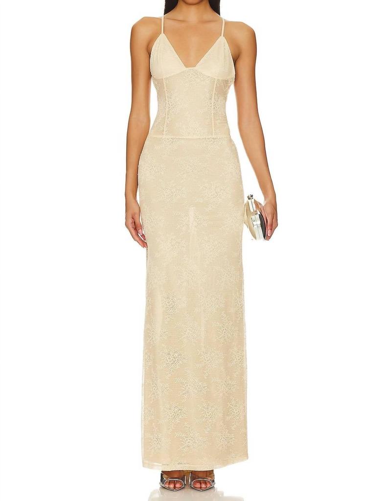 NBD Cozette Maxi Dress In Sand