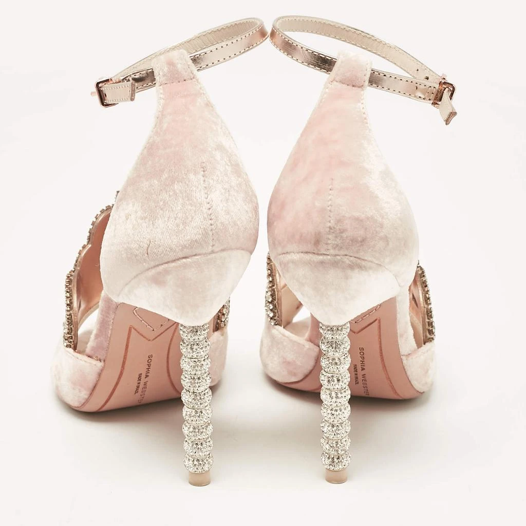 Sophia Webster Sophia Webster Pink Leather and Velvet Royalty Ankle Strap Sandals Size 36 5