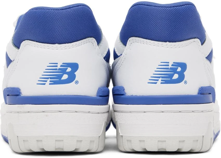 New Balance White & Blue 550 Sneakers 2