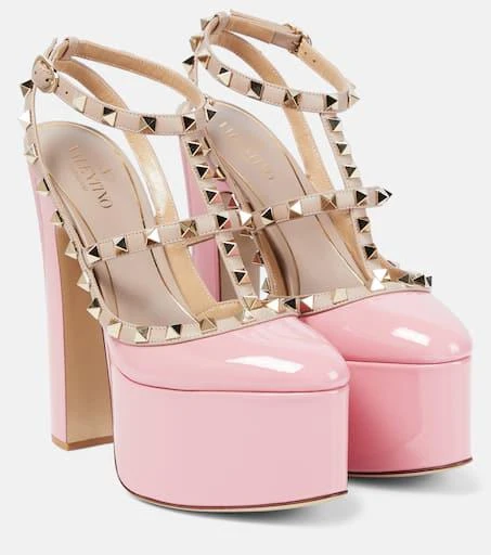 Valentino Rockstud patent leather platform pumps 1