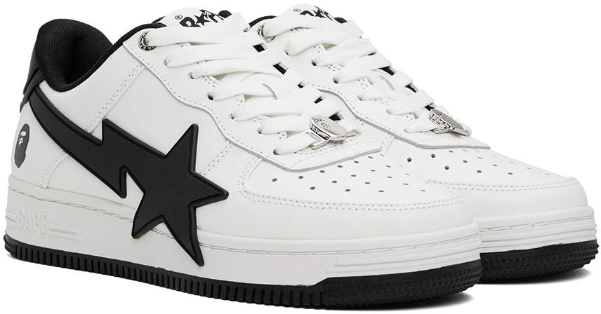 Bape White & Black STA OS #2 Sneakers 4