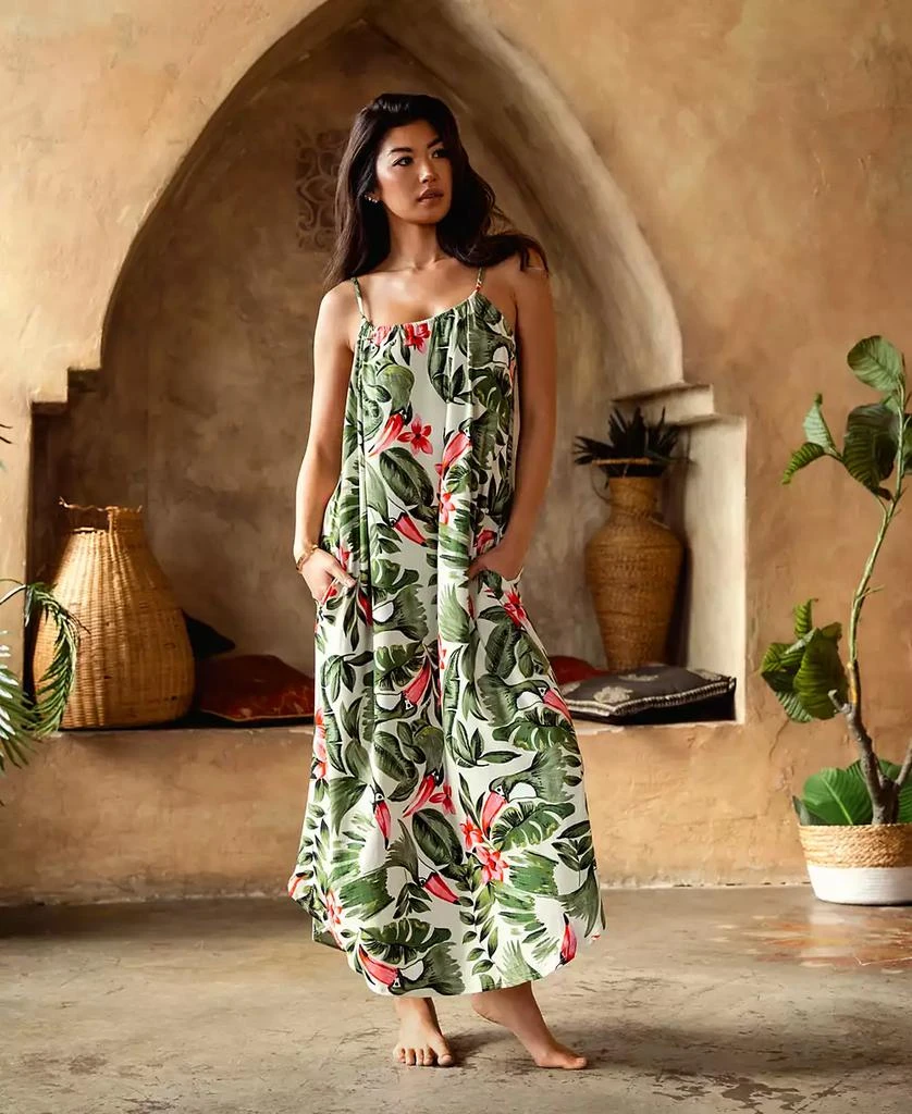 Linea Donatella Women's Toucan Printed Wrap Robe 6