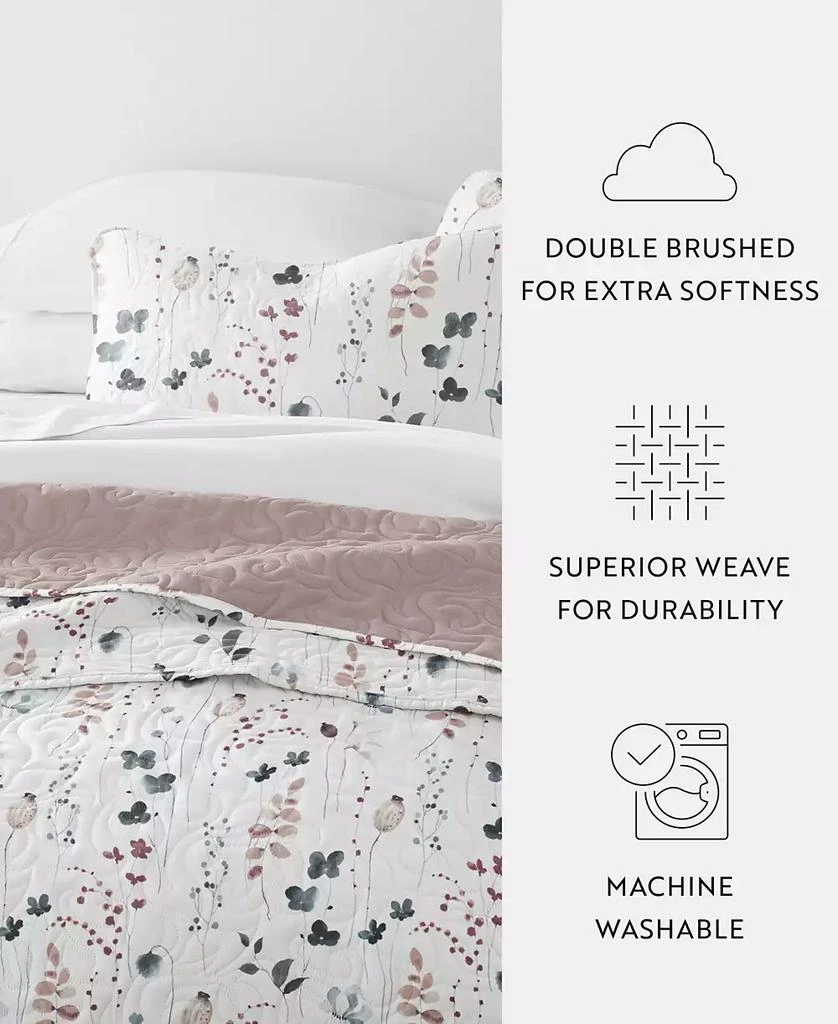 IENJOY HOME Poppy Bloom Reversible 2-Pc. Quilt Set 5