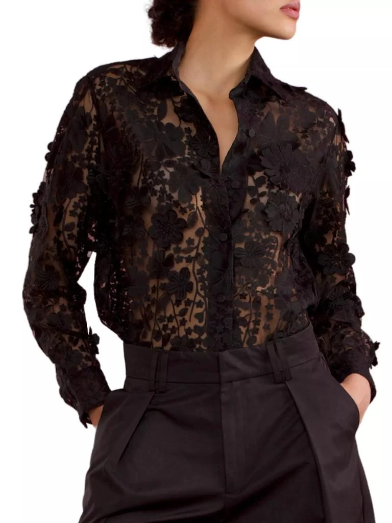 Cynthia Rowley Lace Button-Front Shirt 1