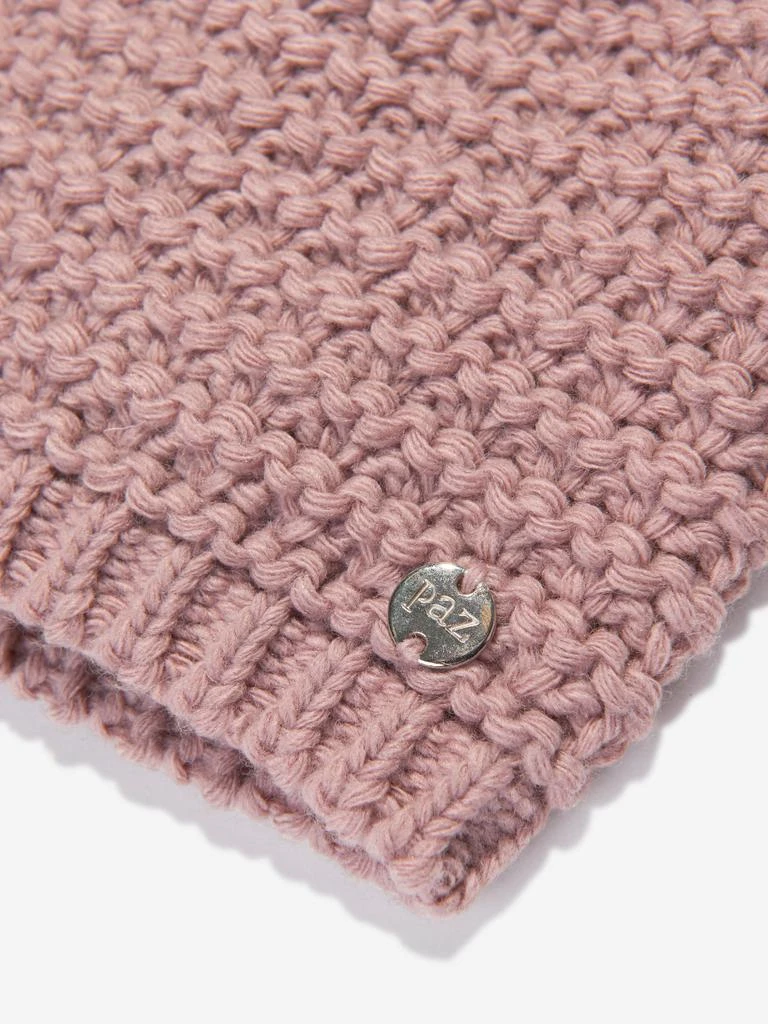 Paz Rodriguez Paz Rodriguez Girls Knitted Pom Pom Hat in Pink 3