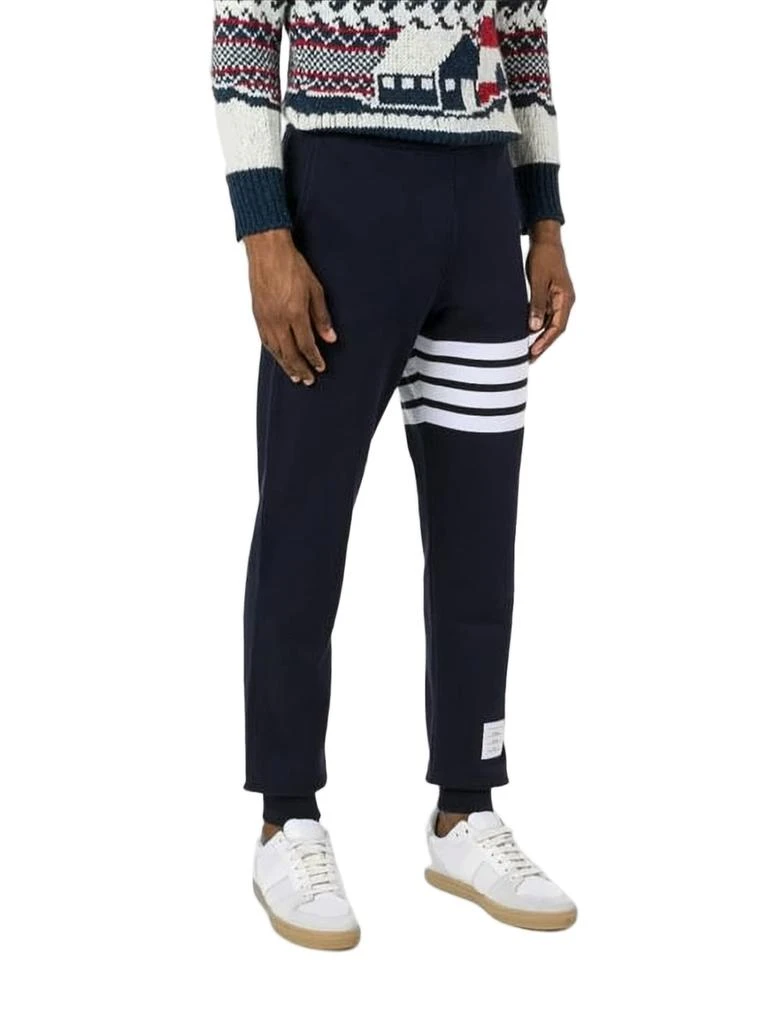 Thom Browne Black Jogger Pants with Distinctive Stripe Detail 3