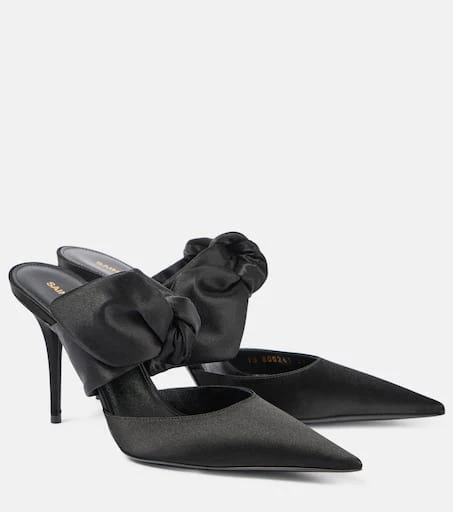 Yves Saint Laurent Barbara 90 satin mules 1