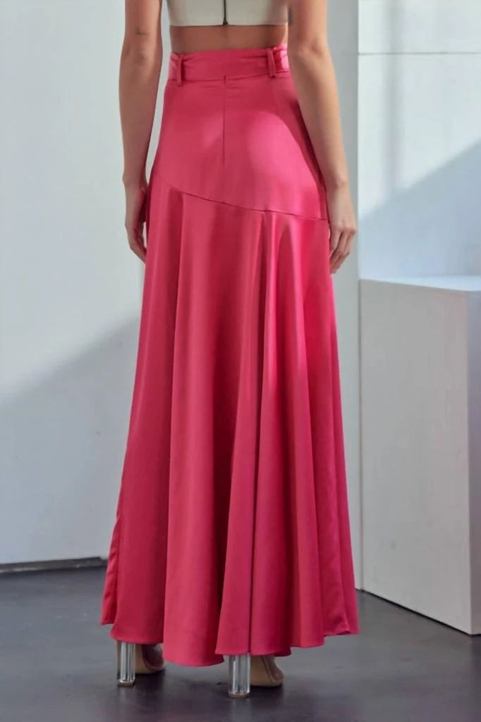 Mustard Seed Ayleen Belted Maxi Skirt In Hot Pink 2