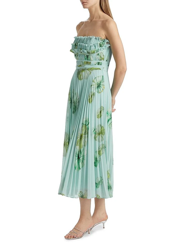 AMUR Cathy Floral Pliss Strapless Midi-Dress - Dresses & Skirts -  BeyondStyle
